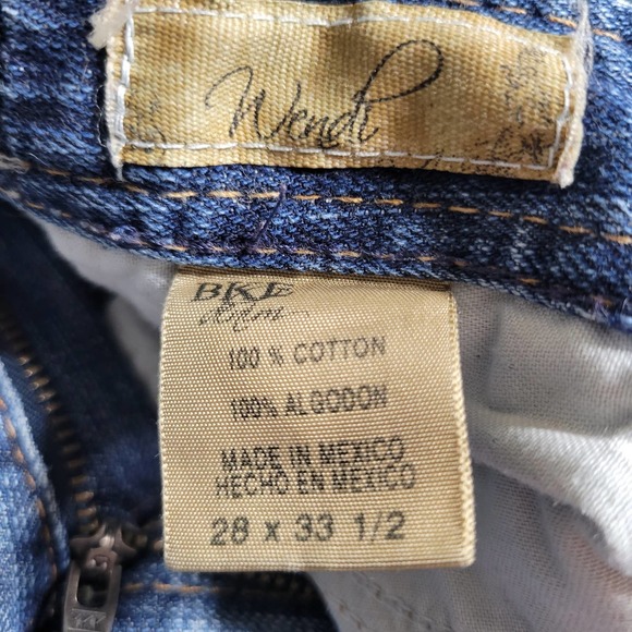 Buckle BKE Wendi Lowrise Flare Distressed Thick Stitch Jeans✨️sz 28 x 33 1/2 - Picture 8 of 13